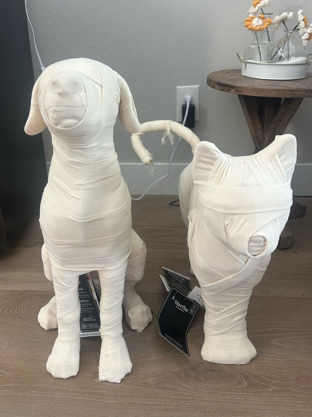 Viral HTF Martha Stewart XL LED Mummy Cat & Halloween Dog Set - Picture 2 of 13
